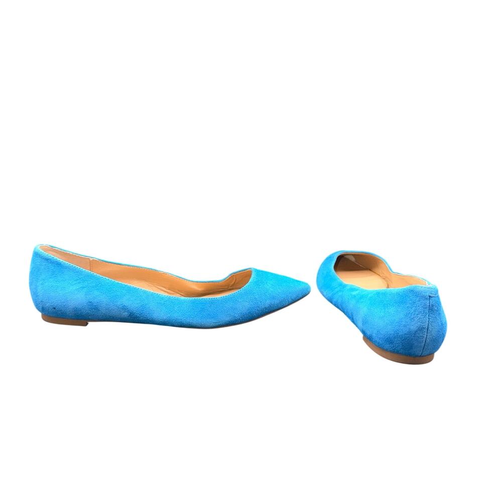 Banana Republic Blue Suede Pointed Toe Flats Women’s 9.5 Ballet Shoes